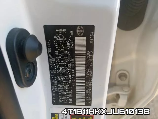 4T1B11HKXJU610138 фото 2