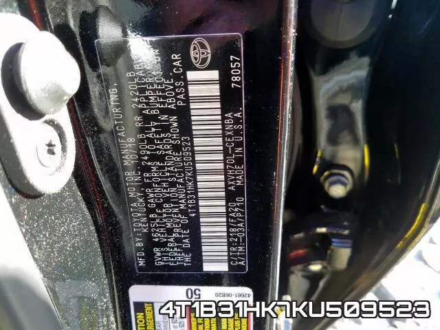 4T1B31HK7KU509523 фото 2