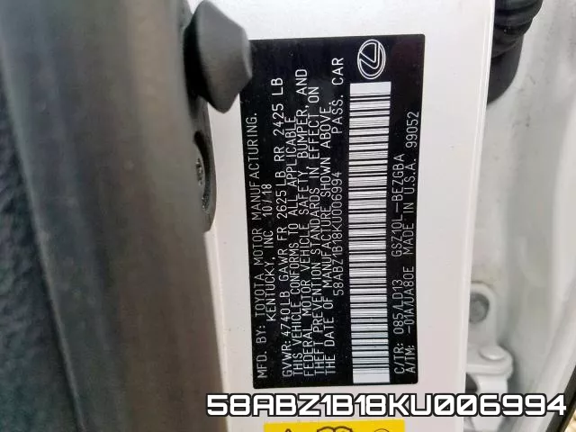 58ABZ1B18KU006994 фото 2