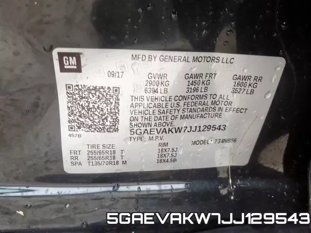 5GAEVAKW7JJ129543 фото 2