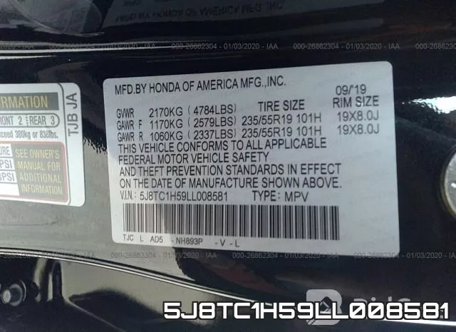 5J8TC1H59LL008581 фото 10