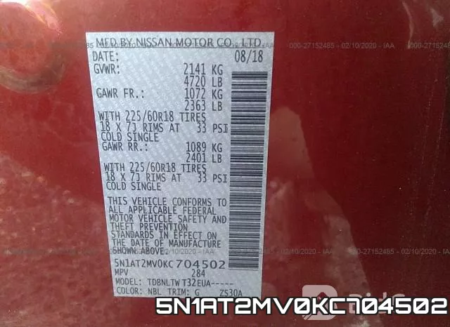 5N1AT2MV0KC704502 фото 10