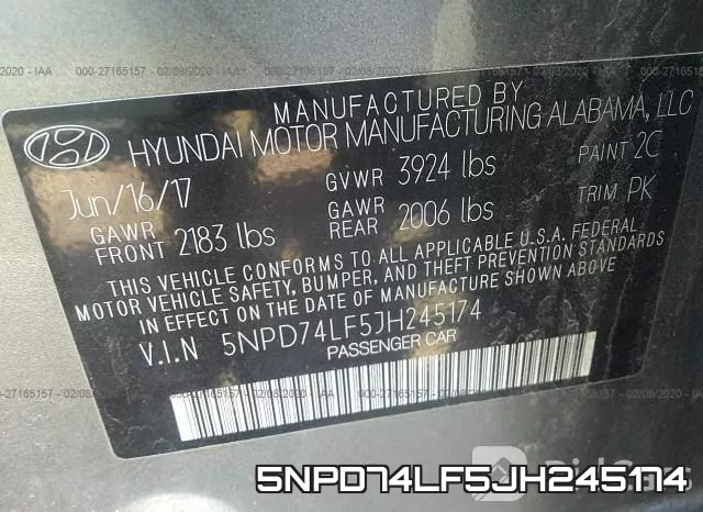 5NPD74LF5JH245174 фото 10