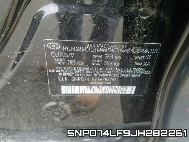 5NPD74LF9JH282261 фото 2
