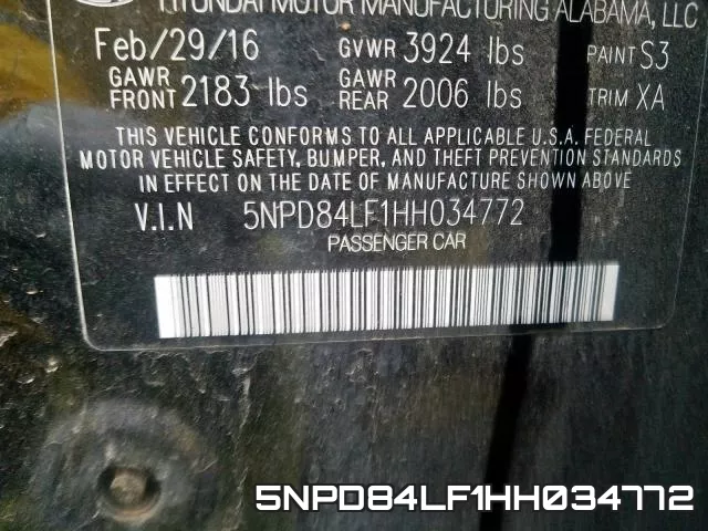 5NPD84LF1HH034772 фото 2