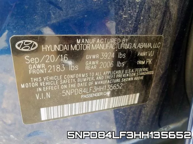 5NPD84LF3HH135652 фото 2