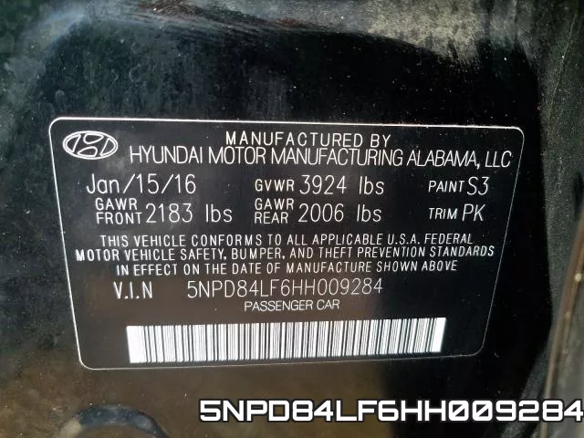 5NPD84LF6HH009284 фото 2