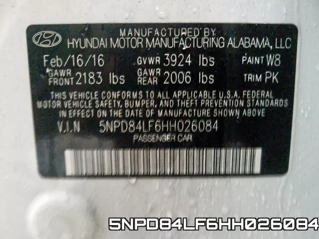 5NPD84LF6HH026084 фото 2