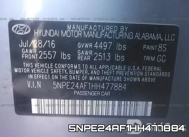 5NPE24AF1HH477884 фото 10
