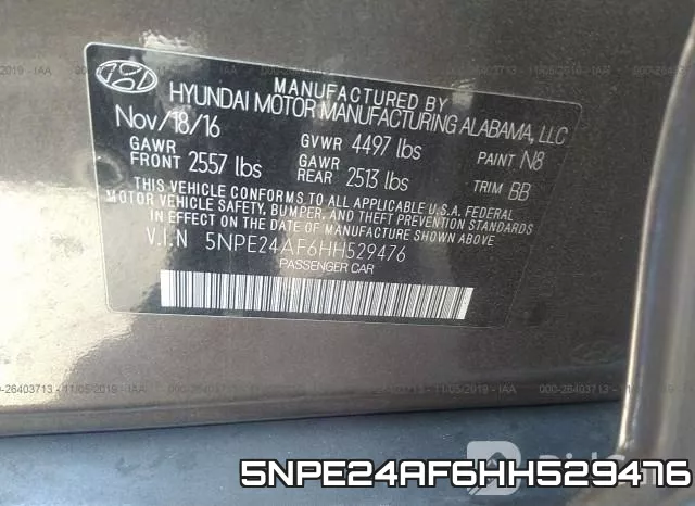 5NPE24AF6HH529476 фото 10