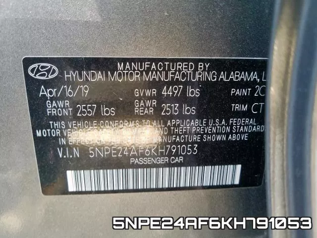 5NPE24AF6KH791053 фото 2