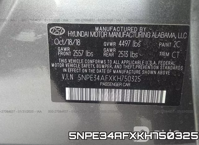 5NPE34AFXKH750325 фото 10
