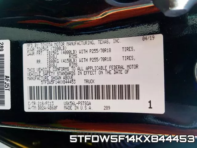 5TFDW5F14KX844453 фото 2
