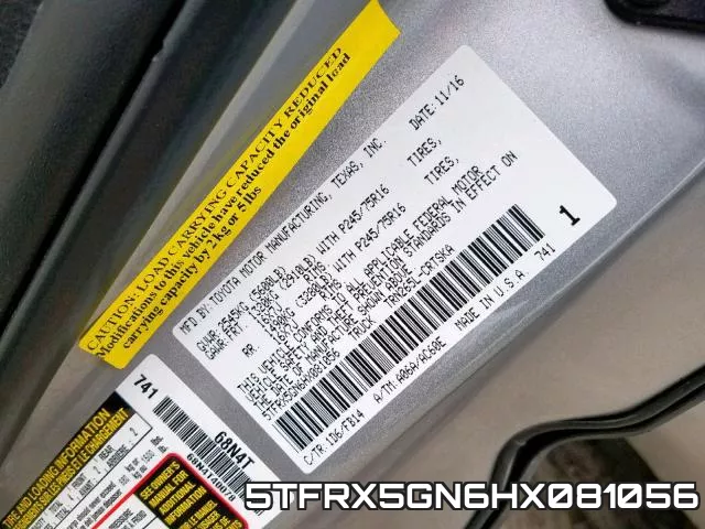 5TFRX5GN6HX081056 фото 2