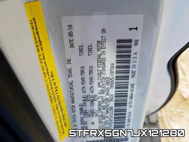 5TFRX5GN7JX121280 фото 2