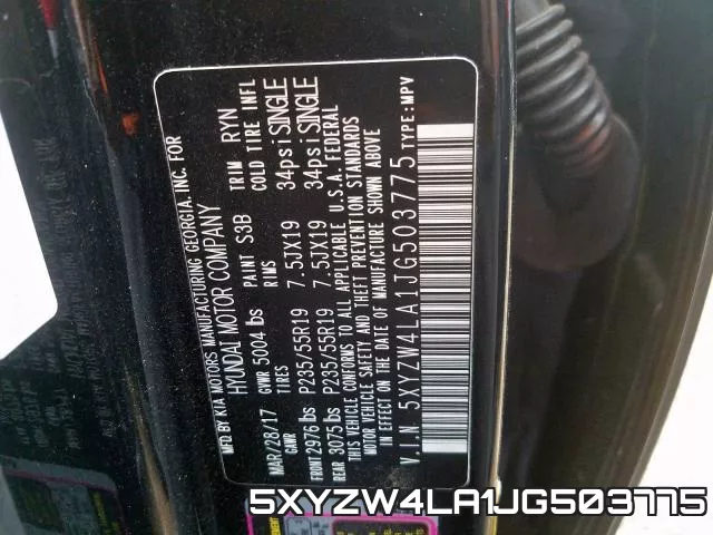 5XYZW4LA1JG503775 фото 2