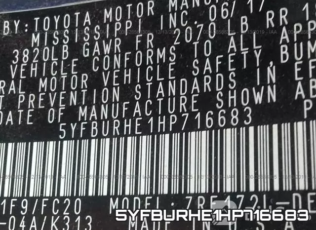5YFBURHE1HP716683 фото 10
