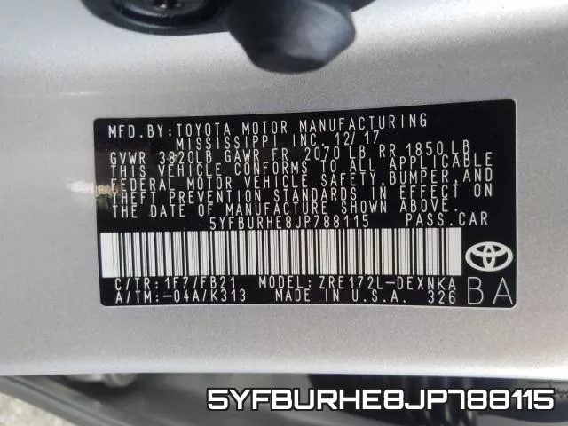 5YFBURHE8JP788115 фото 2