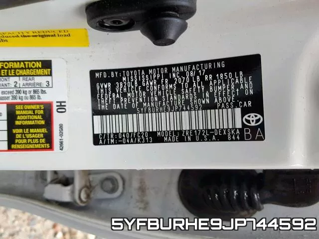 5YFBURHE9JP744592 фото 2