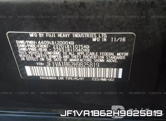 JF1VA1B62H9825819 фото 10