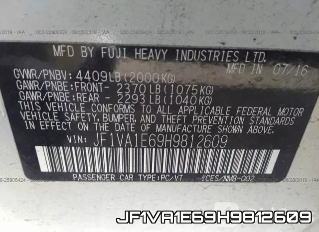 JF1VA1E69H9812609 фото 10