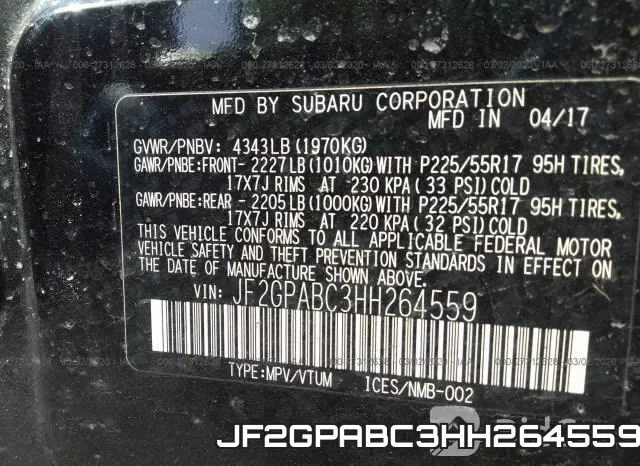 JF2GPABC3HH264559 фото 2