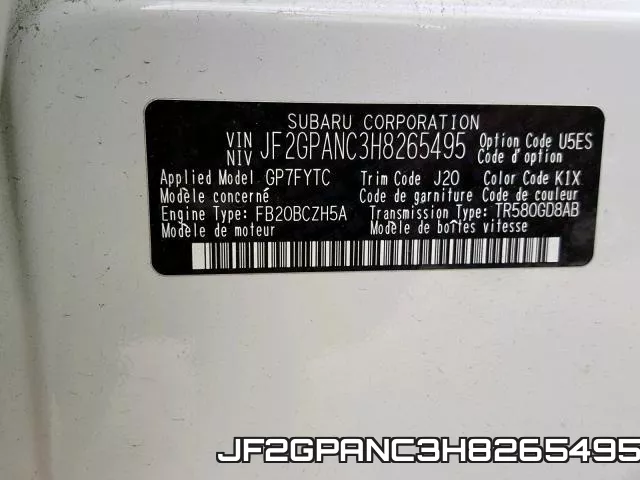 JF2GPANC3H8265495 фото 2