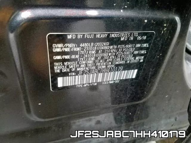 JF2SJABC7HH410179 фото 2