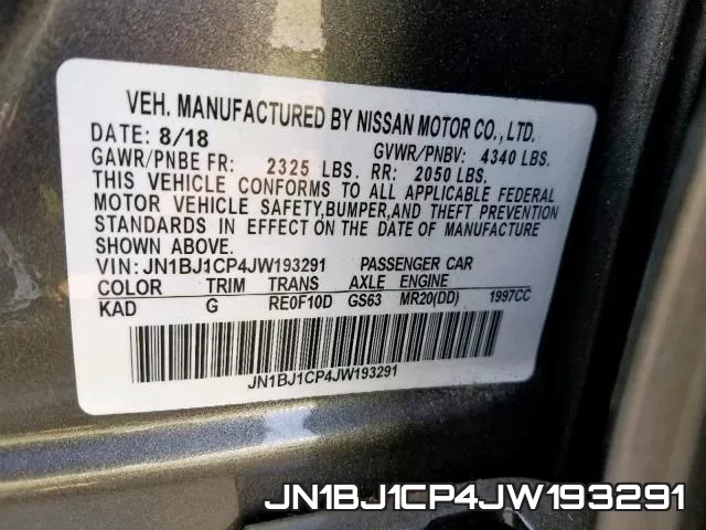JN1BJ1CP4JW193291 фото 2