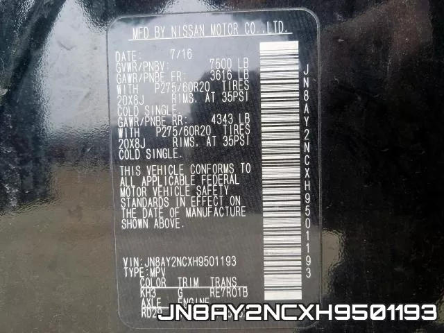 JN8AY2NCXH9501193 фото 2