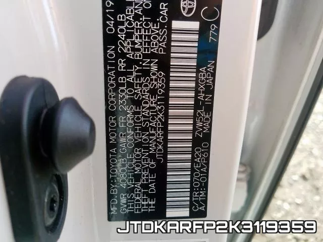 JTDKARFP2K3119359 фото 2