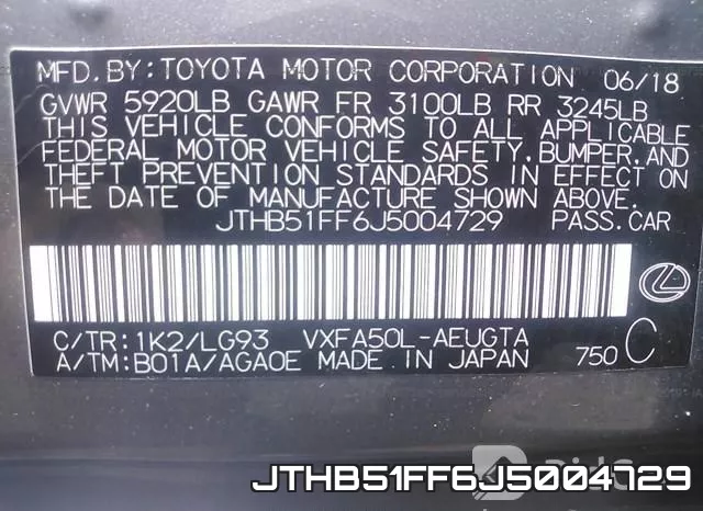 JTHB51FF6J5004729 фото 10