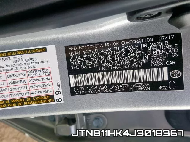 JTNB11HK4J3018367 фото 2