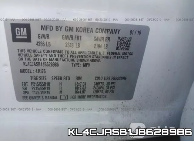 KL4CJASB1JB628986 фото 10