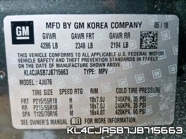 KL4CJASB7JB715663 фото 2
