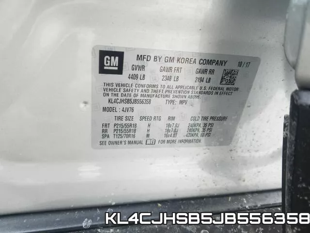 KL4CJHSB5JB556358 фото 2