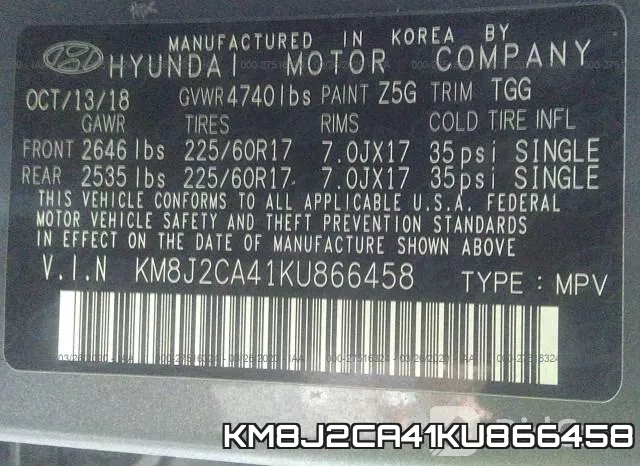 KM8J2CA41KU866458 фото 10