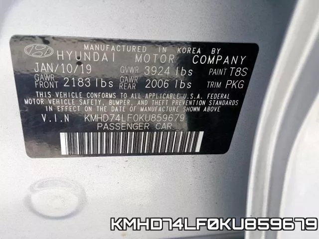 KMHD74LF0KU859679 фото 2