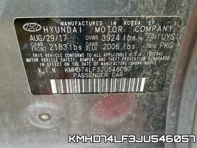 KMHD74LF3JU546057 фото 2