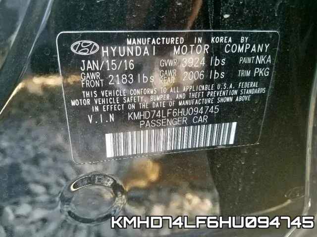 KMHD74LF6HU094745 фото 2
