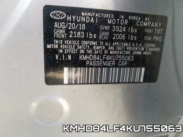 KMHD84LF4KU755063 фото 2