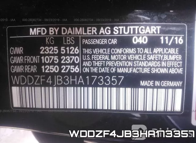 WDDZF4JB3HA173357 фото 10