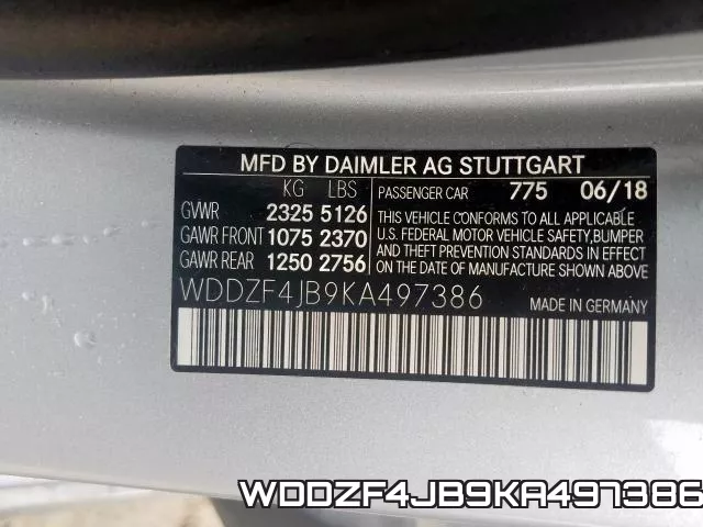 WDDZF4JB9KA497386 фото 2