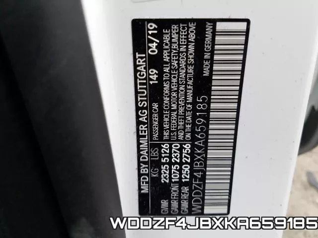 WDDZF4JBXKA659185 фото 2