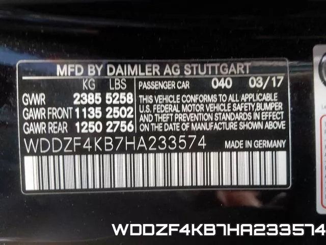 WDDZF4KB7HA233574 фото 2