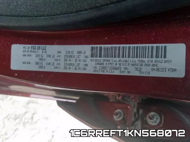 1C6RREFT1KN568072 фото 2