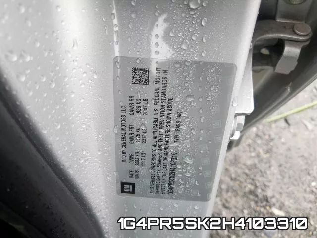 1G4PR5SK2H4103310 фото 2