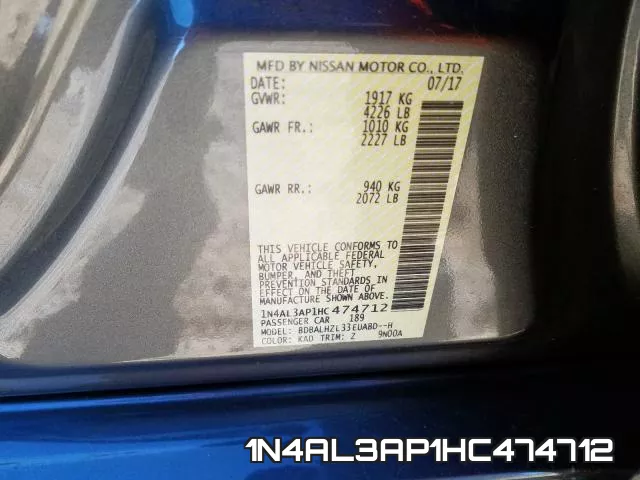 1N4AL3AP1HC474712 фото 2