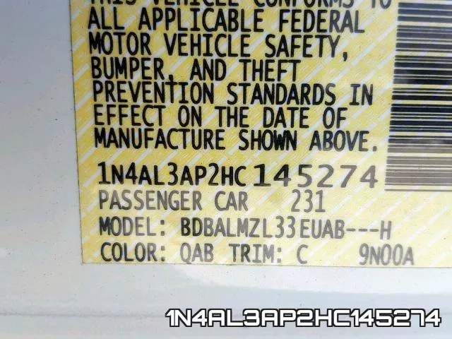 1N4AL3AP2HC145274 фото 2