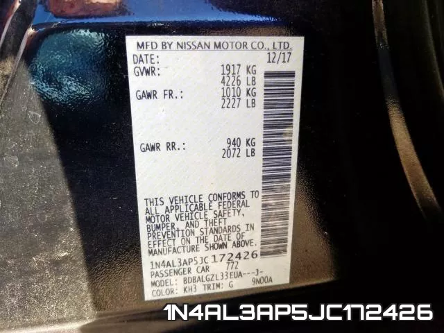 1N4AL3AP5JC172426 фото 2
